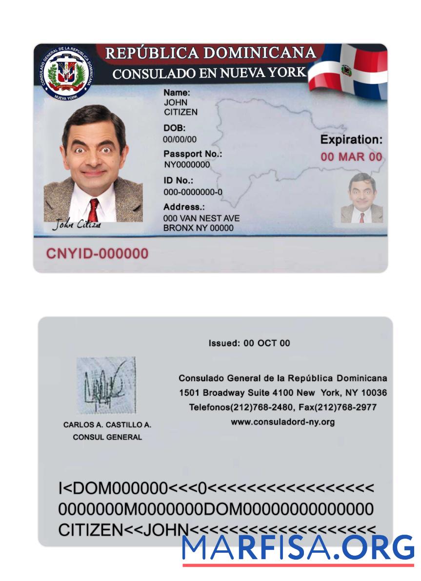 Printable Republica Dominicana consulado en Nueva York download for verification